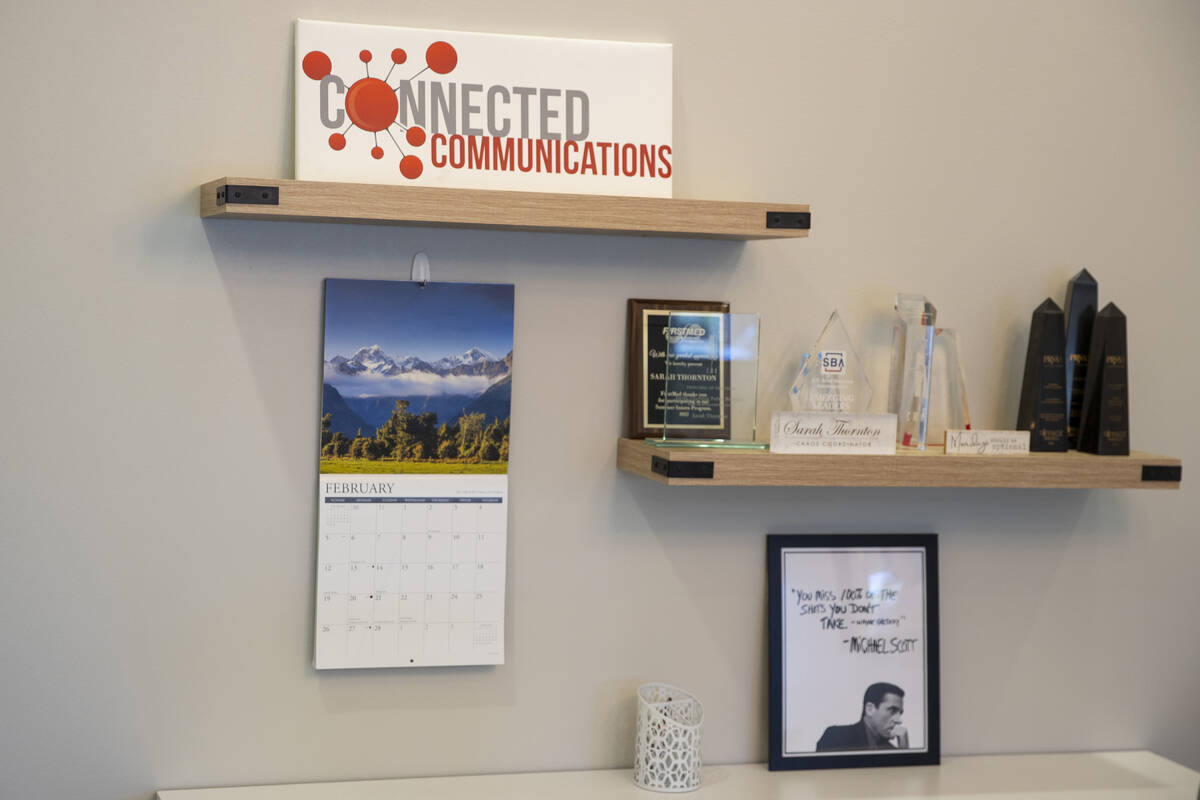 The interior of the Connected Communications office in Las Vegas is seen on Wednesday, March 22 ...