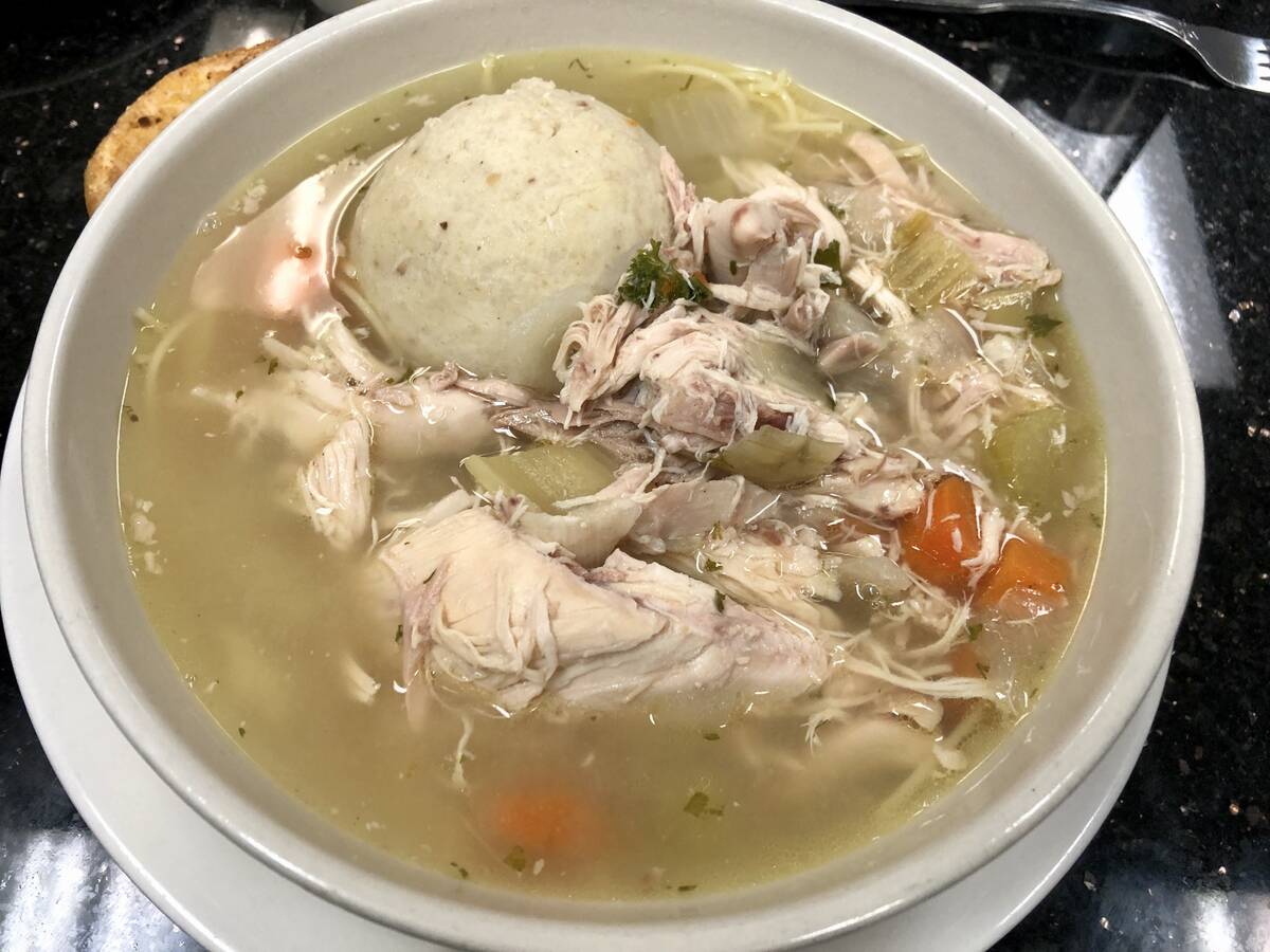 Matzoh ball soup from Weiss Restaurant Deli Bakery in the Henderson area of Las Vegas. (Johnath ...