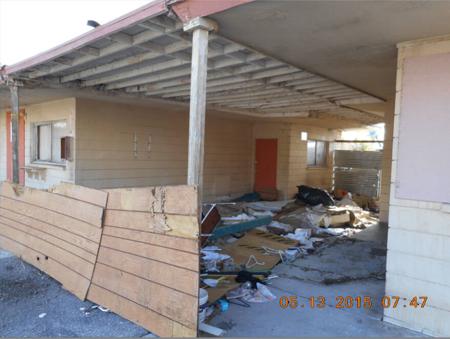 The closed White Sands Motel on the Las Vegas Strip is seen in a photo dated May 13, 2015, and ...