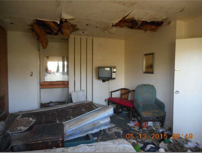 The interior of the closed White Sands Motel on the Las Vegas Strip is seen in a photo dated Ma ...