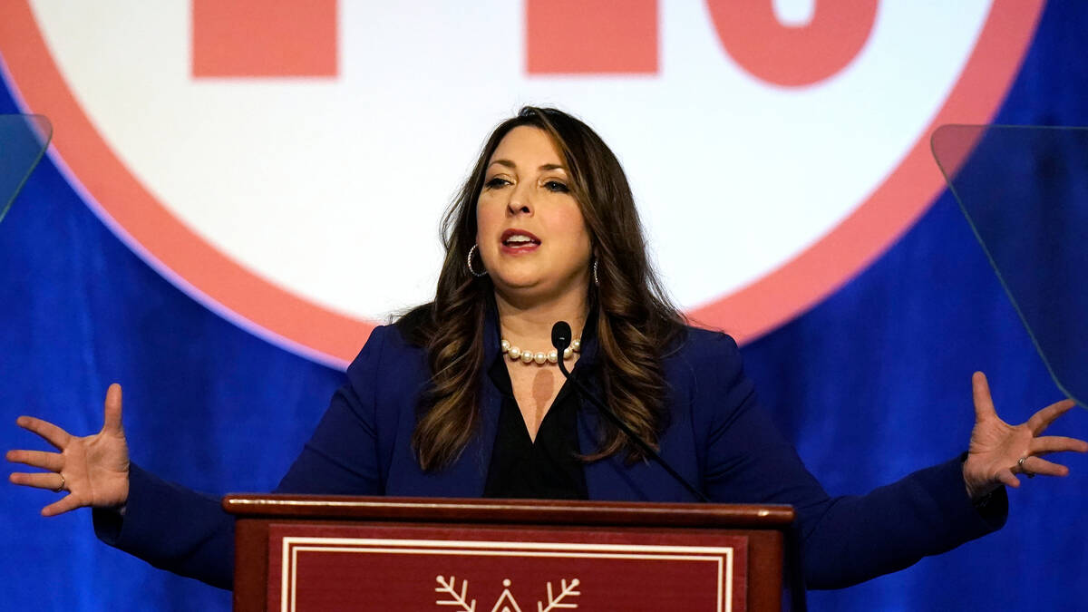 Ronna McDaniel, the GOP chairwoman, speaks during the Republican National Committee winter meet ...