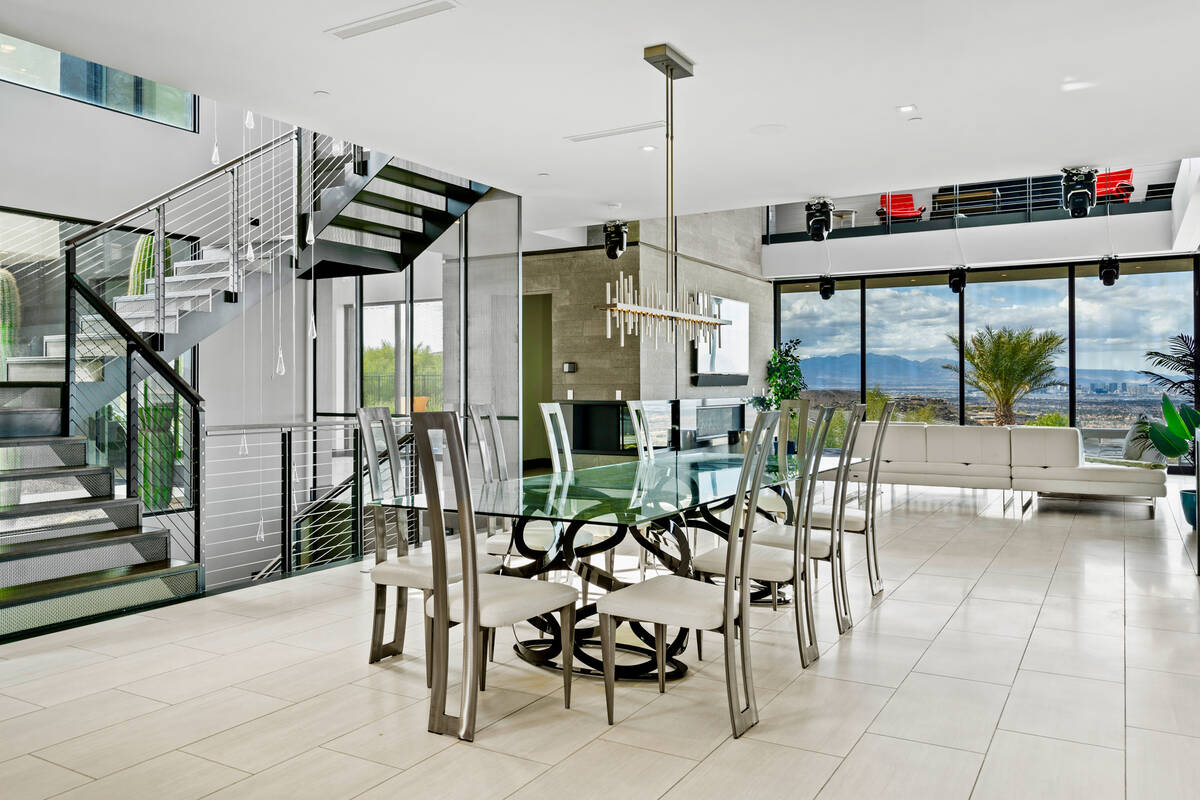 A mansion at 750 Dragon Ridge Drive in Henderson, seen here, is listed as a rental for $100,000 ...
