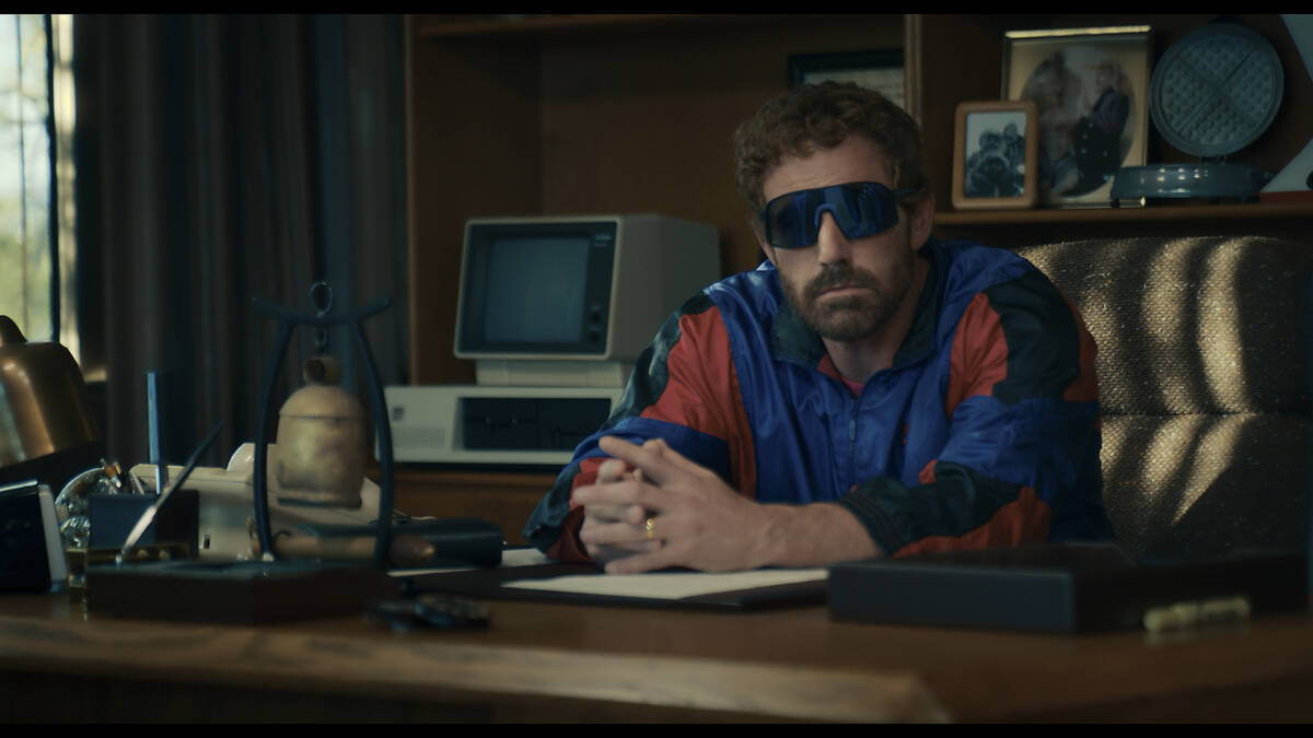 This image released by Amazon Prime Video shows Ben Affleck as Phil Knight in a scene from "Air ...