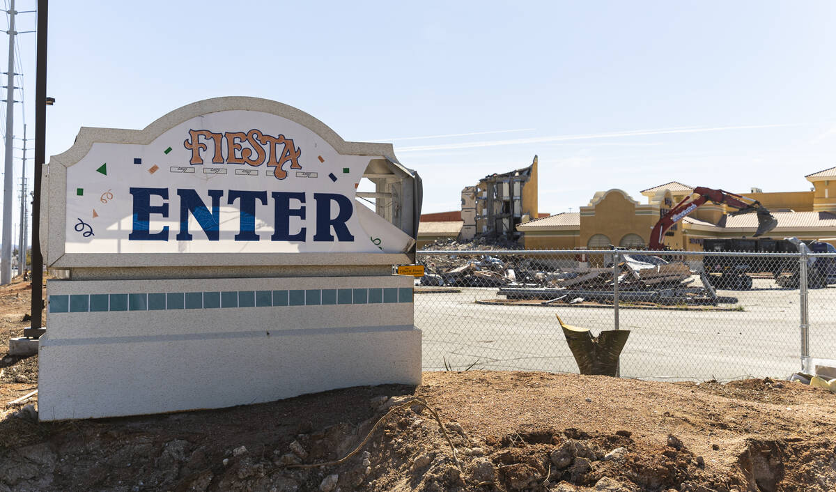 The demolition of the Fiesta Rancho continues on Thursday, April 6, 2023, in North Las Vegas. ( ...