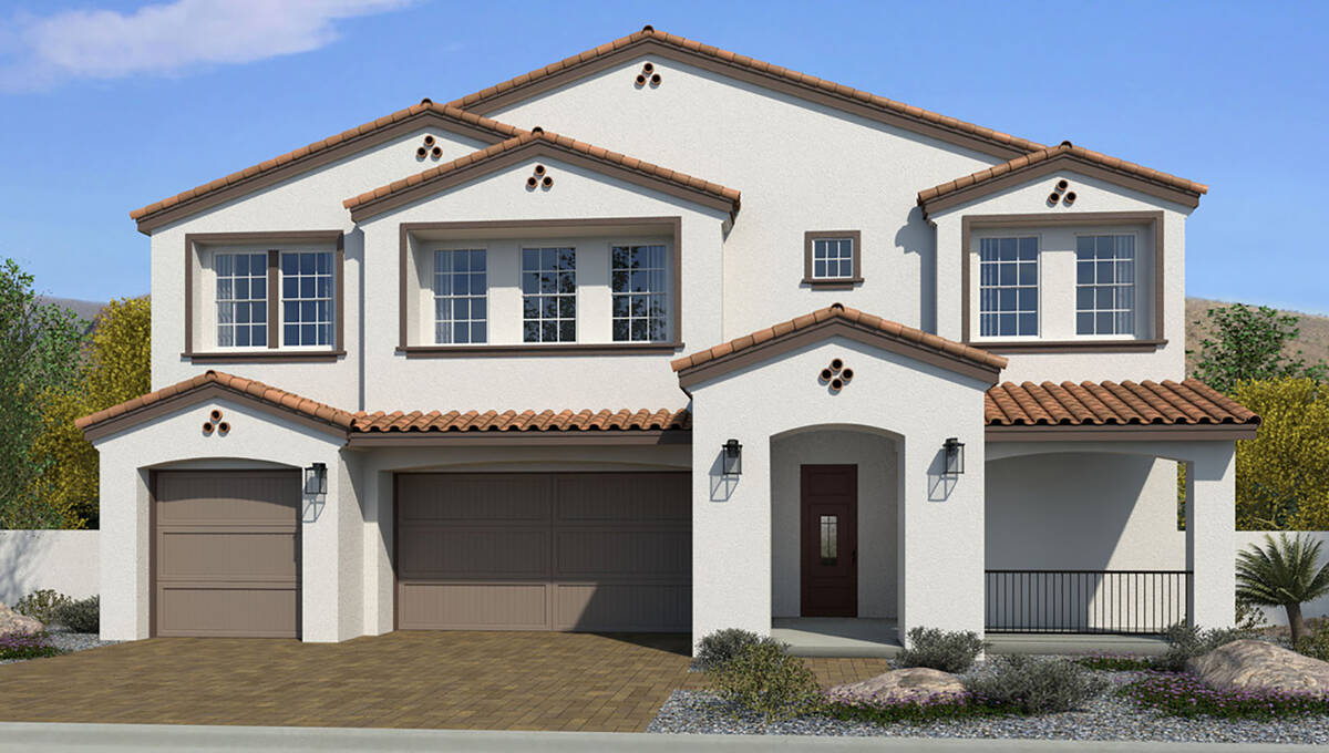 Three-car garage are offered in all floor plans in the Symmetry Summit neighborhood. (D.R. Horton)