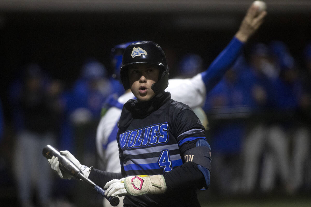 Basic’s Anthony Marnell IV reacts after striking out during a high school baseball cham ...