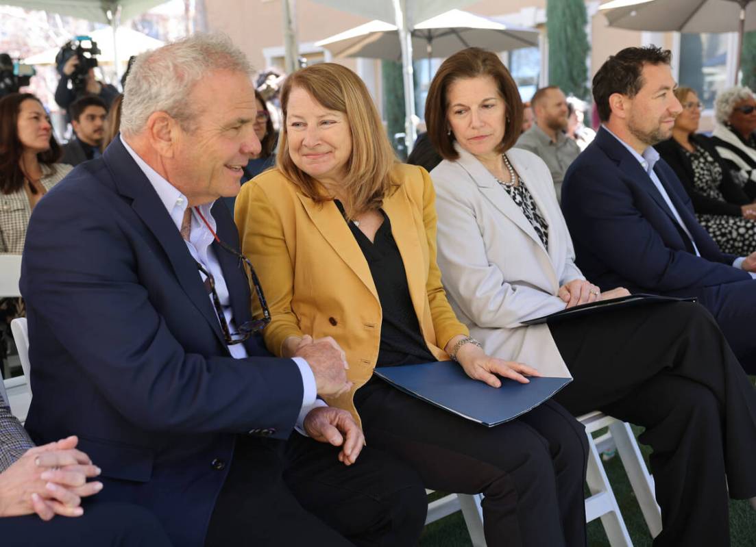 Dignitaries, from left, developer Alan Molasky, U.S. Department of the Interior Principal Deput ...