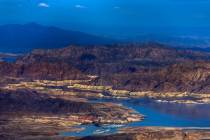 Land is exposed near Callville Bay and the narrows where there once was water along the Lake Me ...