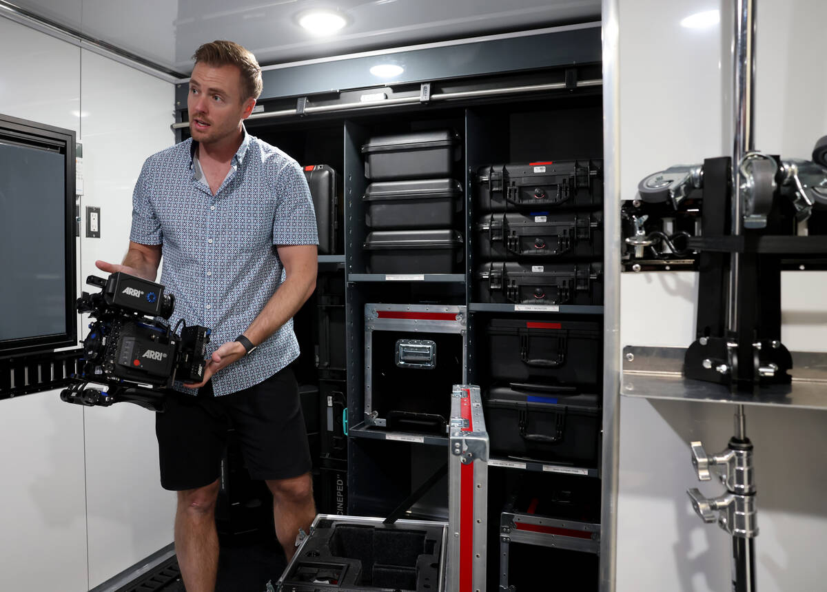 OnLocation Production CEO Karl Nickoley in his film and television production facility in a sem ...
