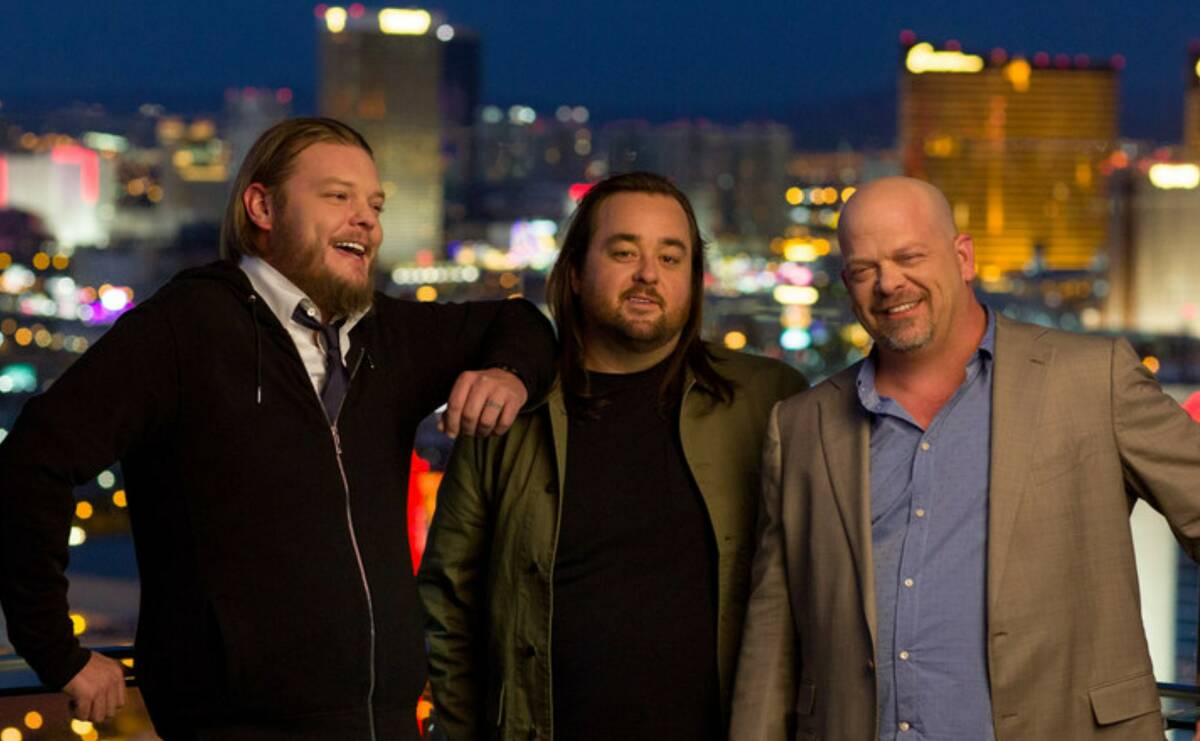 "Pawn Stars" personalities, from left, Corey Harrison, Austin Russell "Chumlee," and Rick Harri ...