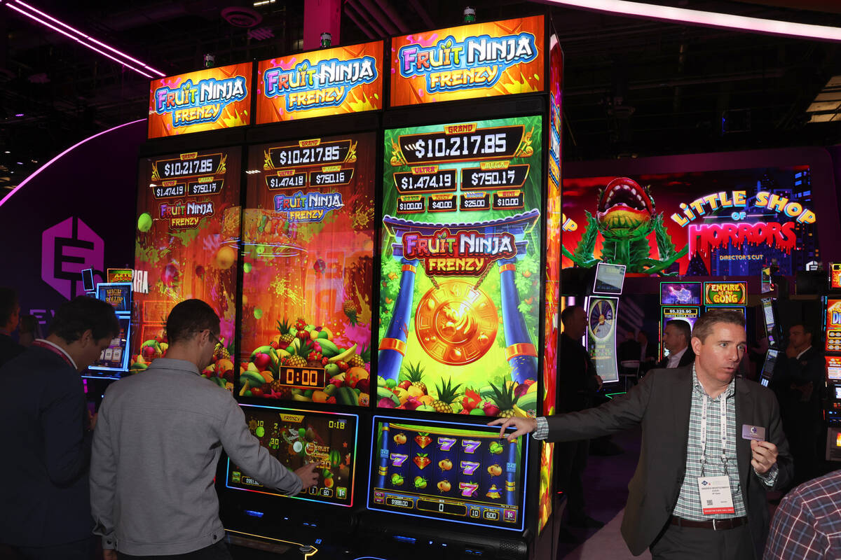 Andrew Montgomery, Vice President of Sales at Everi, talks about Fruit Ninja Frenzy slot machin ...