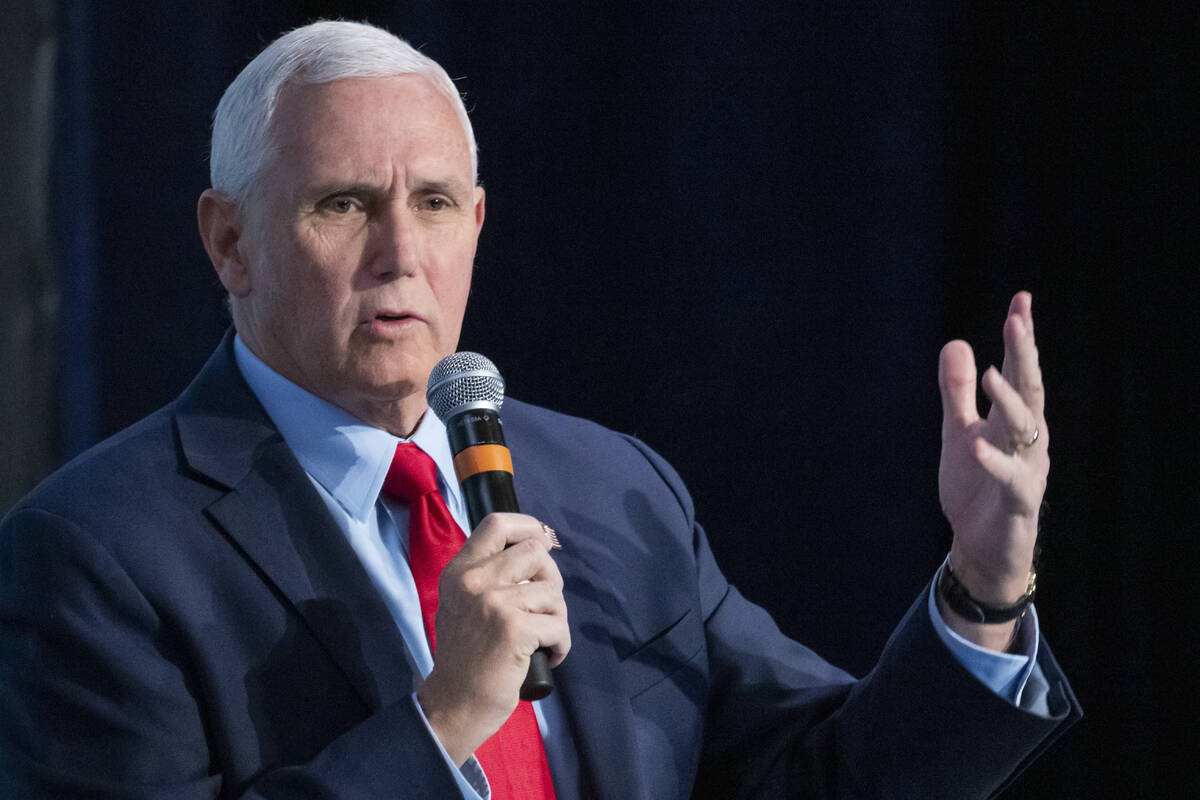 FILE - Former Vice President Mike Pence speaks at the National Review Ideas Summit, Friday, Mar ...