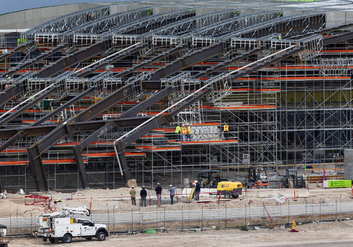 Construction is underway at Fontainebleau Las Vegas, on Wednesday, April 12, 2023, in Las Vegas ...