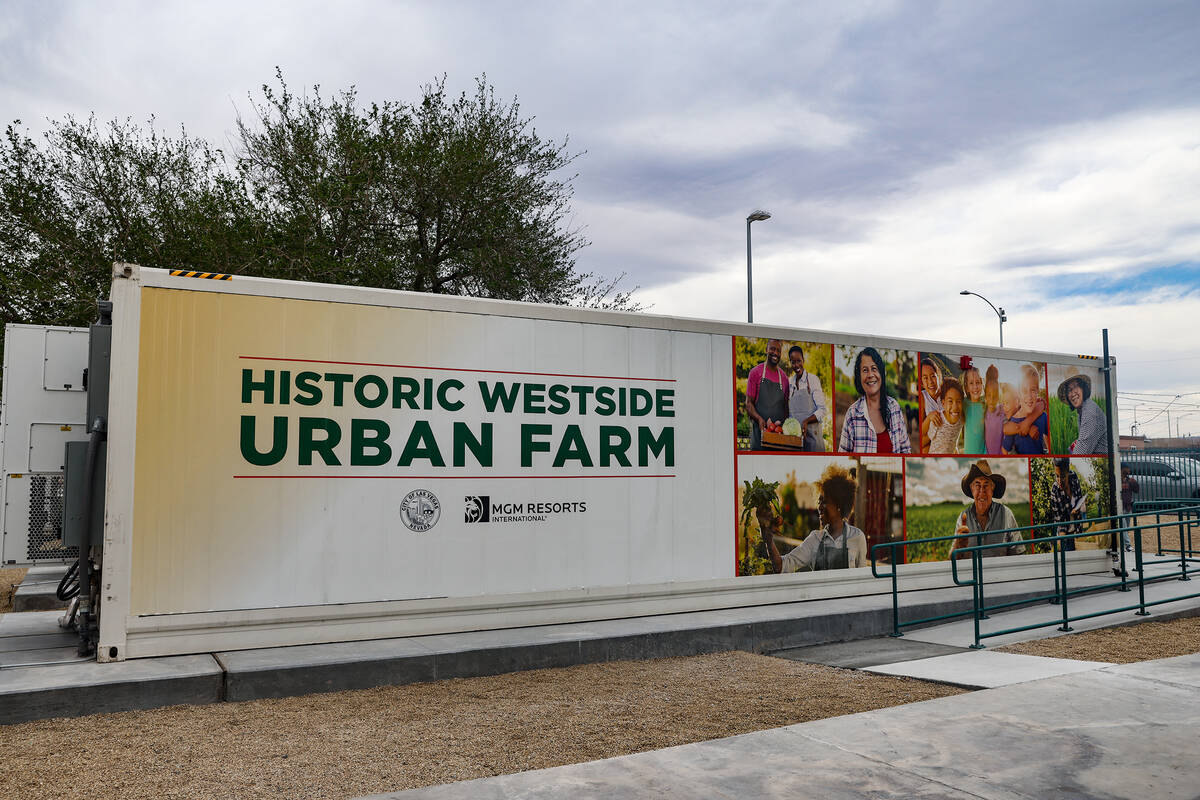 The two climate-controlled urban farm containers at James Gay Park in the historic West Side in ...