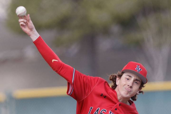 Las Vegas' Joseph Ponticello (24) delivers during the first inning of a baseball game against G ...