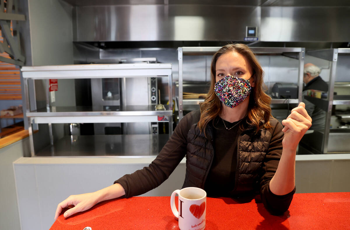 Jolene Mannina, Vegas Test Kitchen founder, at the culinary incubator on East Fremont Street in ...
