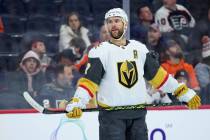 Vegas Golden Knights' Alex Pietrangelo plays during an NHL hockey game, Tuesday, March 14, 2023 ...