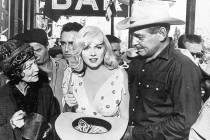 Marilyn Monroe with her winnings and Clark Gable in John Huston’s “The Misfits,” United A ...