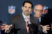 FILE - In this Monday, March 24, 2014, file photo, NFL vice president of officiating Dean Bland ...