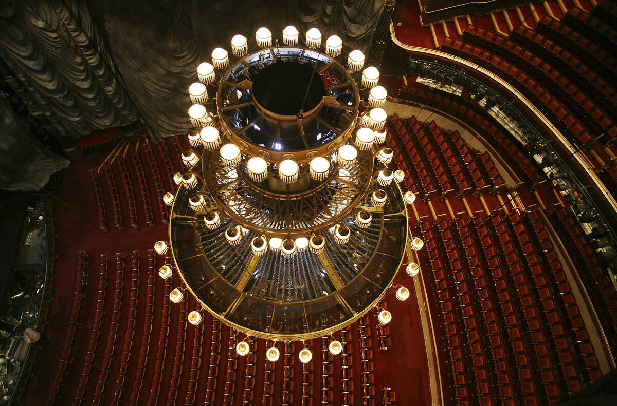 The Chandelier in the Phantom Theater at The Venetian hotel-casino is shown on Dec. 29, 2010, i ...