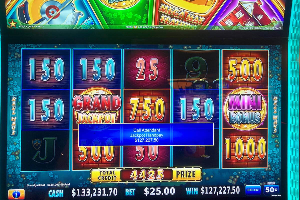 Playing $25 a spin, a slots player hit a jackpot for $127,228 on Monday, April 17, 2023, at Cae ...