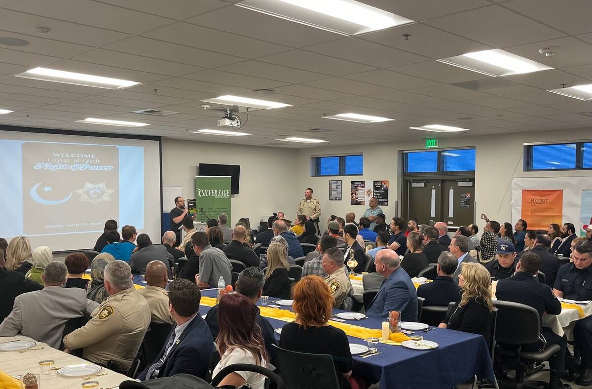 Muslim community members joined Metropolitan Police Department officers at the Summerlin Area C ...