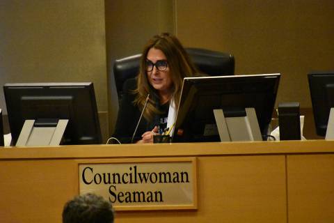Las Vegas District 2 Councilwoman Victoria Seaman on Wednesday, Feb. 5, 2020, at Las Vegas City ...