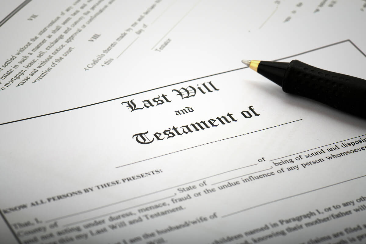 Having a last will and testament ensures your money and property will be distributed how you wa ...