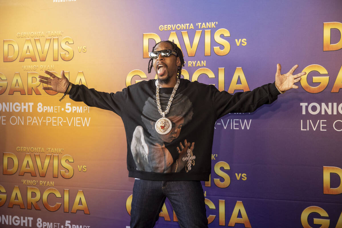 Rapper Lil Jon poses on the red carpet prior to the Ryan Garcia-Gervonta Davis boxing fight at ...