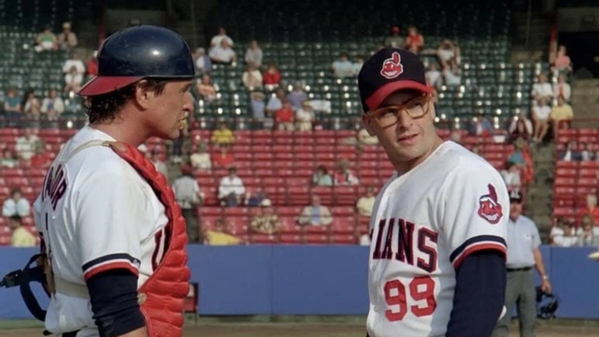 From left, Tom Berenger and Charlie Sheen star in "Major League." (Paramount)