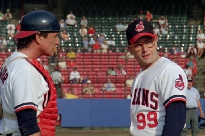 From left, Tom Berenger and Charlie Sheen star in "Major League." (Paramount)