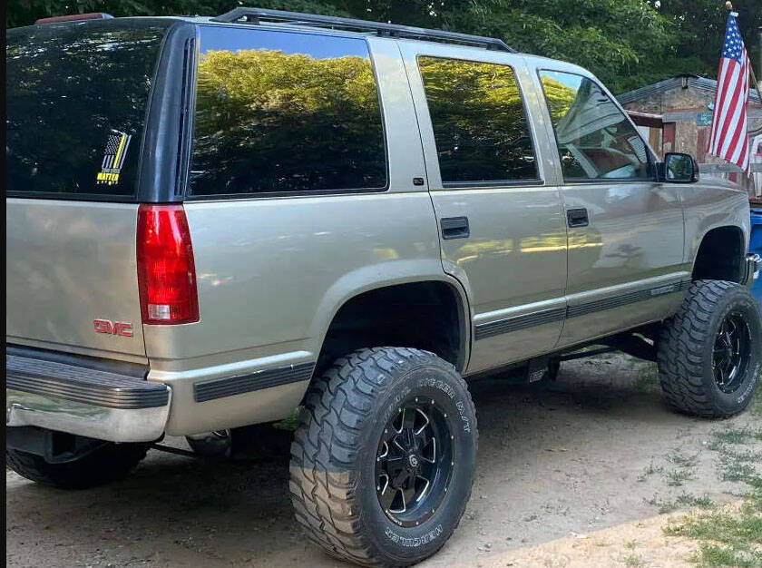 A man, woman and a 6-year-old child were in a tan or gold 2000 Chevy Yukon with Nevada license ...