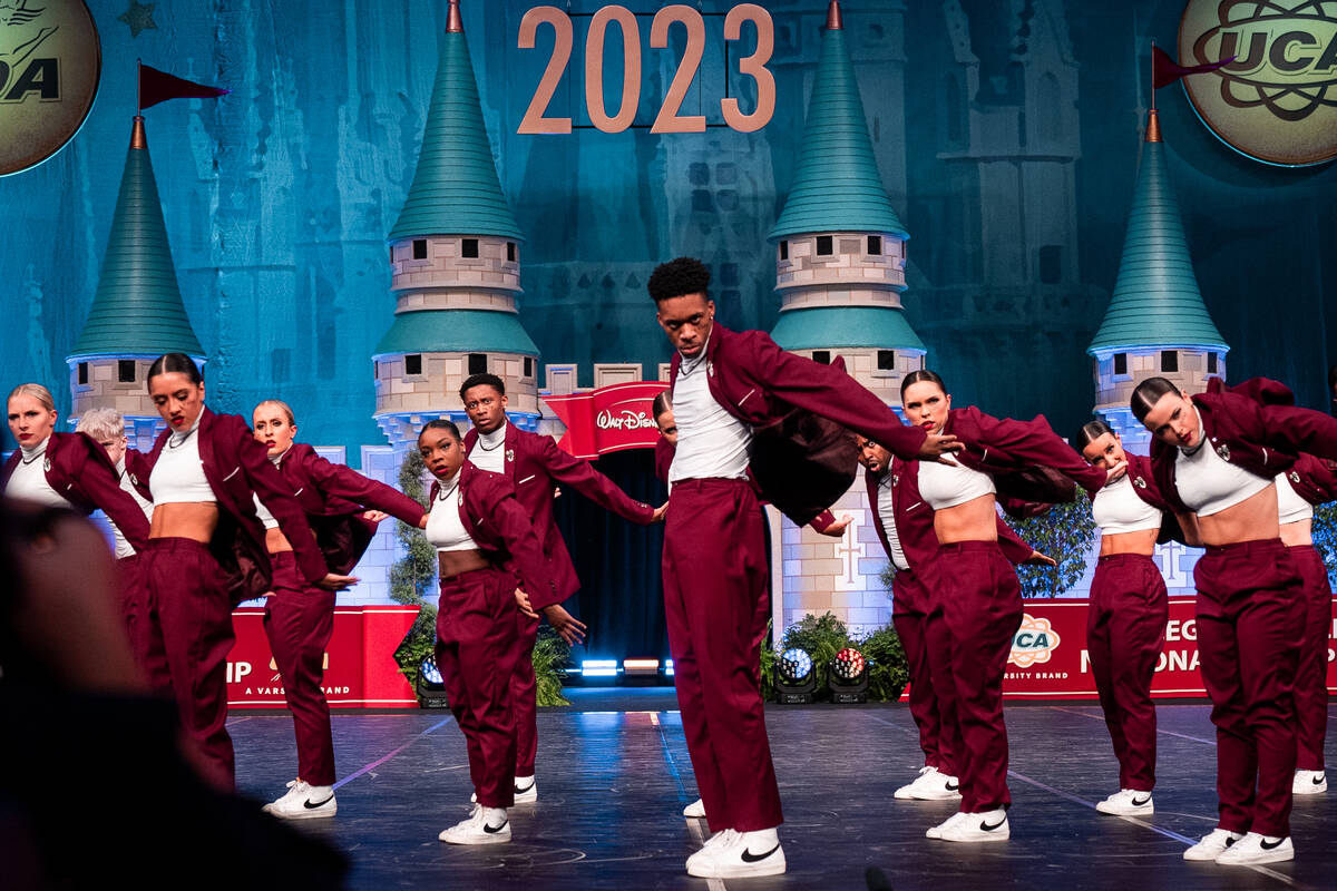 UNLV's Rebel Girls & Company at the end of their hip-hop performance at the 2023 Universal Danc ...