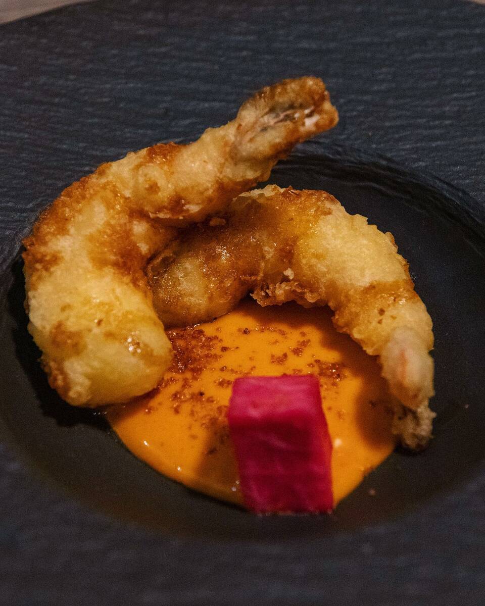 Colossal shrimp tempura from Garlic Yuzu of Las Vegas, the no. 2 restaurant on Yelp's first lis ...