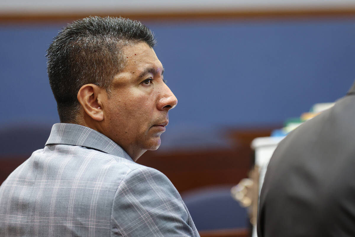 Adolfo Orozco, former owner of the Alpine Apartments, listens during a hearing on Monday, April ...