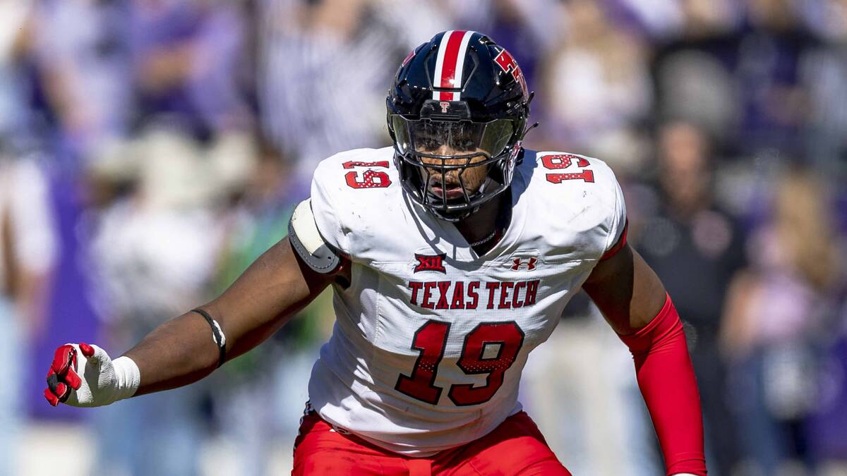 Texas Tech linebacker Tyree Wilson. (AP Photo/Brandon Wade)