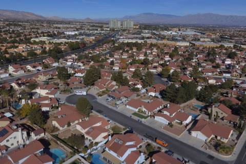 An aerial view of housing development along South Odette Land and West Condotti Court in Summer ...
