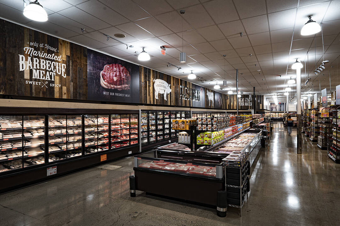 A look inside of a built out H Mart grocery store. (H Mart)