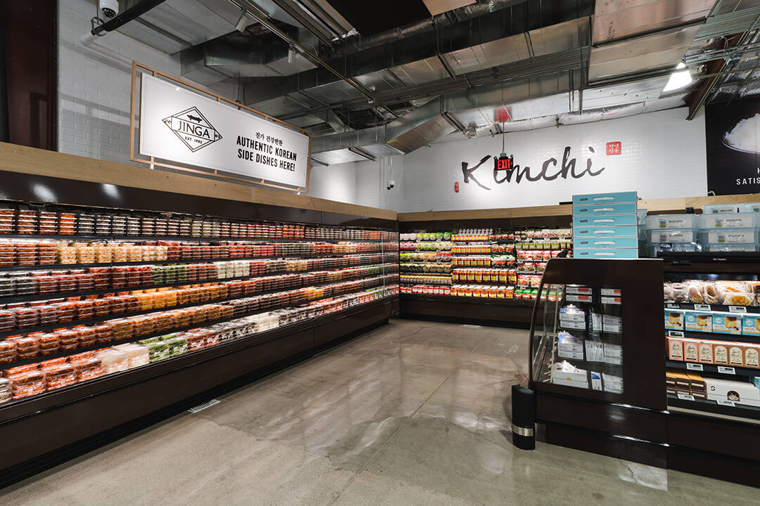 A look inside of a built out H Mart grocery store. (H Mart)