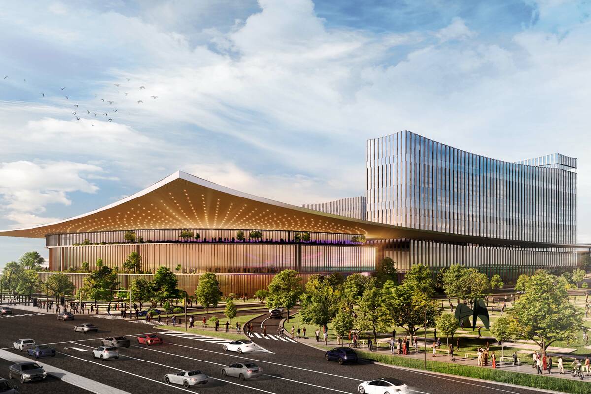 A rendering of Las Vegas Sands Corp.'s proposed casino resort project at Nassau Veterans Memori ...