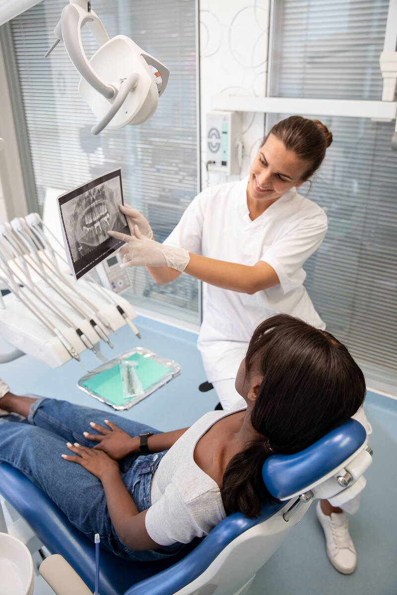 Every woman should have a dental checkup annually that includes X-rays, screening for oral canc ...