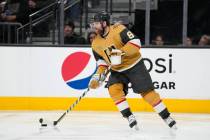 Vegas Golden Knights right wing Phil Kessel (8) plays against the Winnipeg Jets during the thir ...