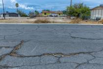 The roads are all cracked as this one off of North Andrew Circle within the Windsor Park subdiv ...