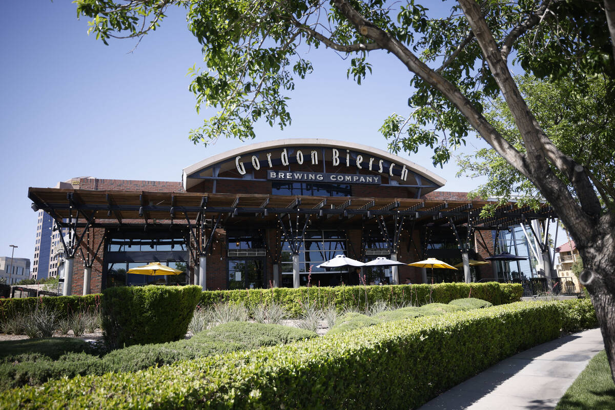 Gordon Biersch brewery restaurant is seen on Friday, April 28, 2023, in Las Vegas. (Chitose Suz ...