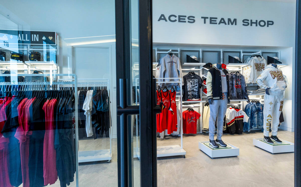 An Aces Team Shop near the entrance of their new practice facility within their headquarters on ...