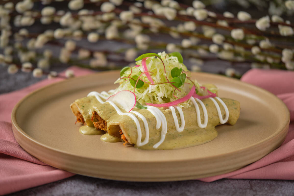 Enchiladas suizas are being offered for Mother's Day 2023 at La Mona Rosa in downtown Las Vegas ...