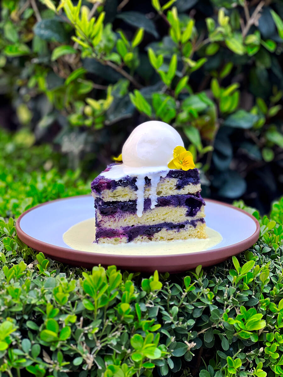 Yardbird in The Venetian on the Las Vegas Strip is featuring blueberry upside-down cake for Mot ...