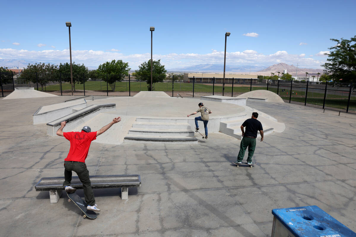 The skate park at Morrell Park in Henderson Friday, May 5, 2023. (K.M. Cannon/Las Vegas Review- ...