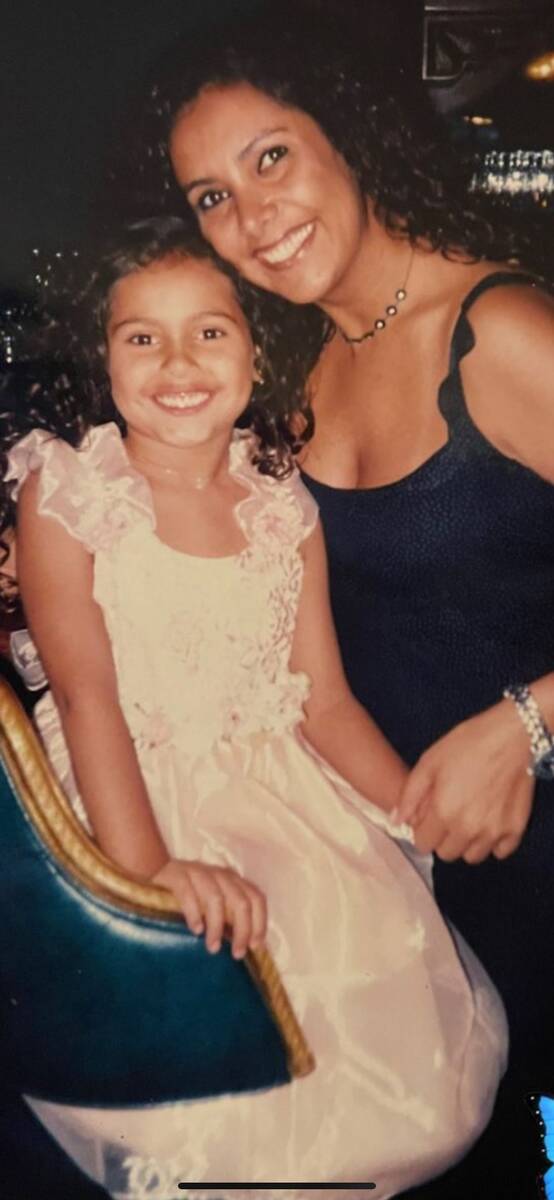 A young Tabatha Tozzi with her mother Regina Lacerda. (Courtesy Ashley Galvan)