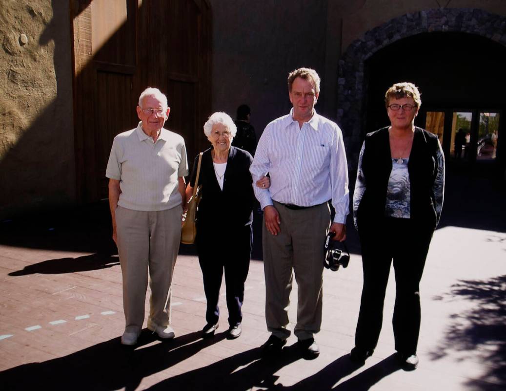 This undated photo shows Ann-Marja Lander’s parents Joseph Italiaander, from left, mother Reb ...